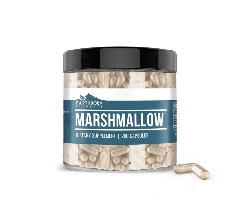 Earthborn Elements Marshmallow Root 200 Capsules, Pure & Undiluted, No Additives 200 Count (Pack of 1) - NewNest Australia
