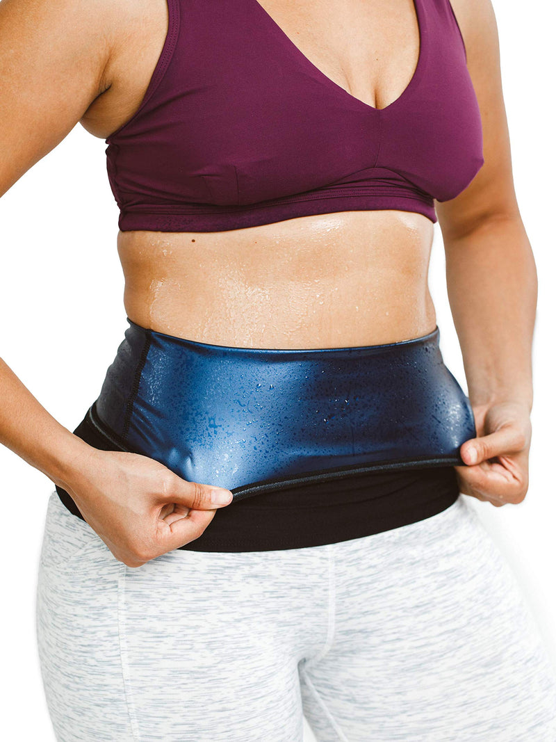 Sweat Shaper Waist Trimmer for Women, Waist Trainer Sauna Belt, Neoprene-free Waist Cincher, Sauna Slimming Belt Black Medium - NewNest Australia
