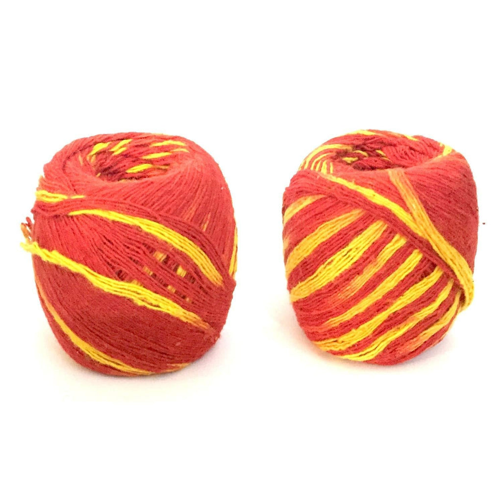 NewNest Australia - Red Yellow Sacred Thread Moli Mauli Roli India Holy Red Thread Hindu Rituals Puja Prayer Hindu Wrist Thread Band Religious Pooja Accessories Mauli Kalawa Moli Hindu(Set 2) 