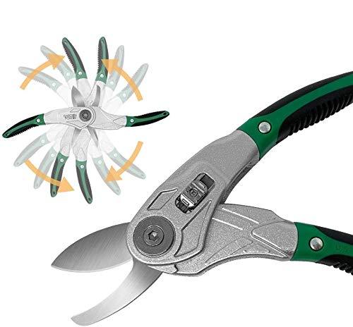 Garden Power Hand Pruner & Shears 2 in 1 Multi-Cutter, Unique Locking Design Allows Switching Between Pruner and Shear Snipping Function. 1/2 Inch Cutting Capacity. Clippers for Garden Hedge & Shears - NewNest Australia