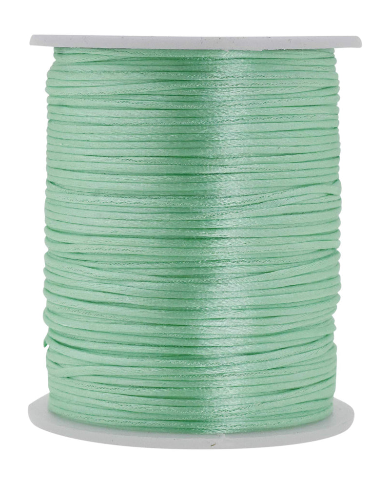 Mandala Crafts Satin Rattail Cord String from Nylon for Chinese Knot, Macramé, Trim, Jewelry Making Aqua 1mm - NewNest Australia