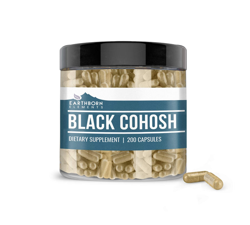 Earthborn Elements Black Cohosh 200 Capsules, Pure & Undiluted, No Additives 200 Count (Pack of 1) - NewNest Australia