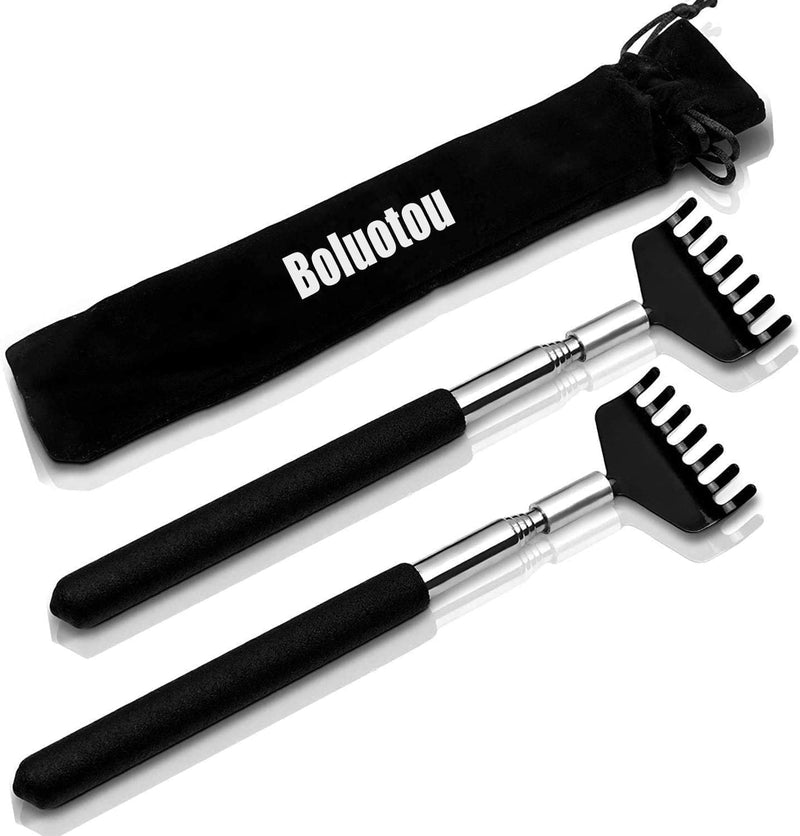 2 Pack Portable Extendable Back Scratcher, Kuvvfe Stainless Steel Telescoping Back Scratcher with Beautiful Gift Packaging - NewNest Australia