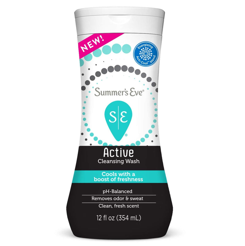 Summer's Eve Active Cooling Feminine Cleansing Wash, mint, eucalyptus, 12 Fl Oz 12 Fl Oz (Pack of 1) - NewNest Australia