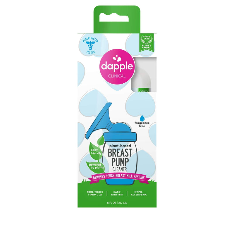 Dapple Baby Breast Pump Cleaner (Plant Based/Fragrance Free) Bottle Hypoallergenic Liquid Soap for Breast Pumps and Breast Pump Parts, White, 8 Fl Oz - NewNest Australia