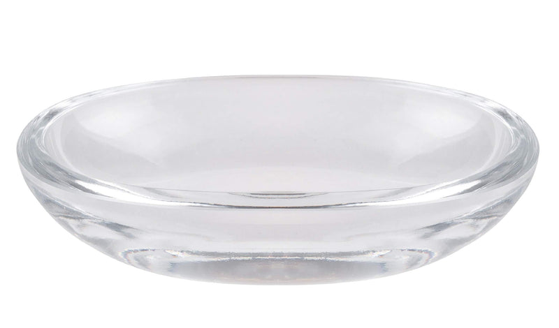 Barski Glass Soap Dish - Bar Holder - Tray - Lead Free Crystal - Oval - 5.75" Length - Very Thick Glass - for Bathroom and Shower - Kitchen - Sink - Powder Room - Classic Clear Made in Europe - NewNest Australia