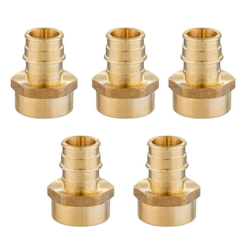 (Pack of 5) EFIELD Pex A 1/2"x 1/2" Female NPT Adapter Expansion Fitting,F1960 LEAD FREE-5 Pieces (5) - NewNest Australia