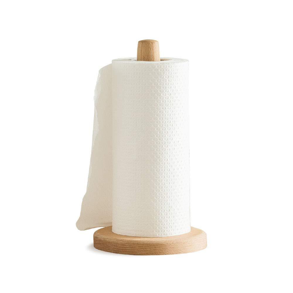 NewNest Australia - sleeping bag Wooden Paper Towel Holder,Countertop Vertical Tissue Holder Rack Bamboo Paper Towel Stand for Kitchen Living Room Bedroom Home Decoration 