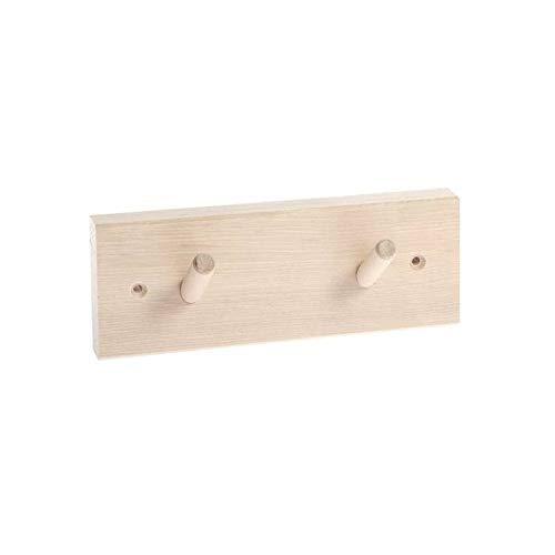 NewNest Australia - Iris Hantverk Wooden Coat Hook with Two Hooks 7.5" - Traditional Peg Rack 