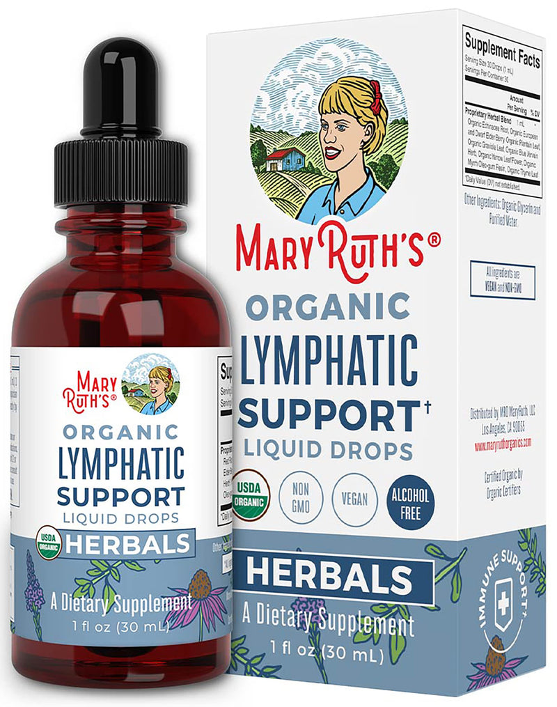 Lymphatic Support Drops | USDA Organic Lymphatic Cleanse for Immune Support | Lymphatic Support Supplement with Echinacea & Elderberry | Antioxidant & Immune Defense | Vegan | Non-GMO | 1 Fl Oz - NewNest Australia