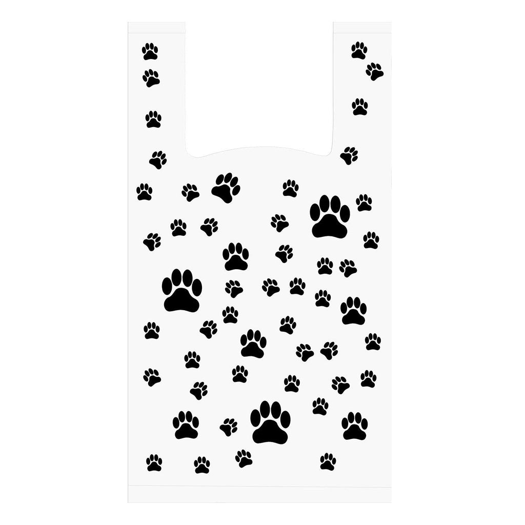 50 Pieces Paw Print Bags Large Plastic Paw Print Gift Bags Cat Dog Paw Print T-Shirt Bags for Party Favor Grocery Shopping Home Using, 14 x 7.6 x 4.8 Inch - NewNest Australia