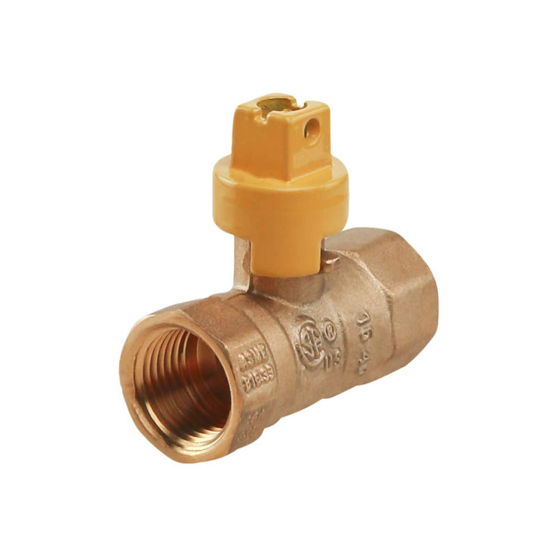 Midline Valve GAS1SCRW Brass Premium Gas Ball Valve with Screwdriver Slotted Handle, 1 in. FIP Connections, 1 1 in. Single Pack - NewNest Australia
