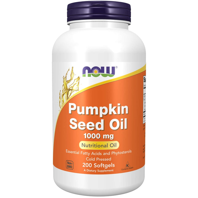 Now Foods Pumpkin Seed Oil 1000 Mg with Essential Fatty Acids and Phytosterols, Cold Pressed, Softgels, 200 Count (30733739018435) - NewNest Australia