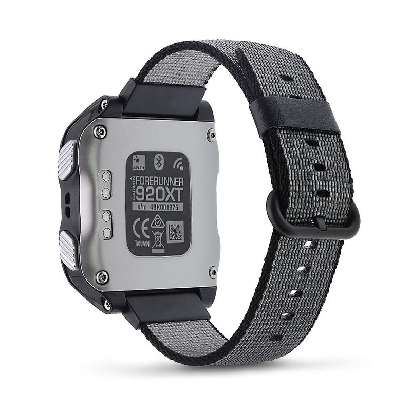 C2D JOY Woven Nylon Strap Compatible with Garmin Forerunner 920XT Bands Replacement Accessory Large (6.7"-9.0") Black - NewNest Australia
