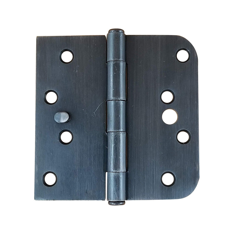 Security Door Hinges - Oil Rubbed Bronze - 4 Inch with 5/8 Radius - Security Tab - 2 Pack - NewNest Australia