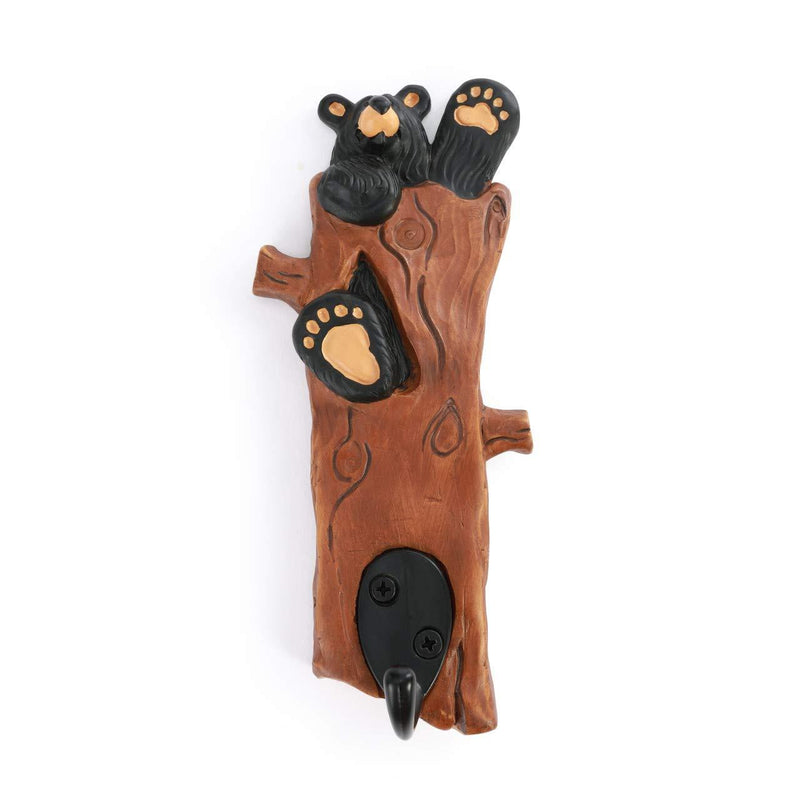 NewNest Australia - DEMDACO Friendly Bear Natural Brown 7 x 3 Hand Cast Resin Stone Single Utility Hook 