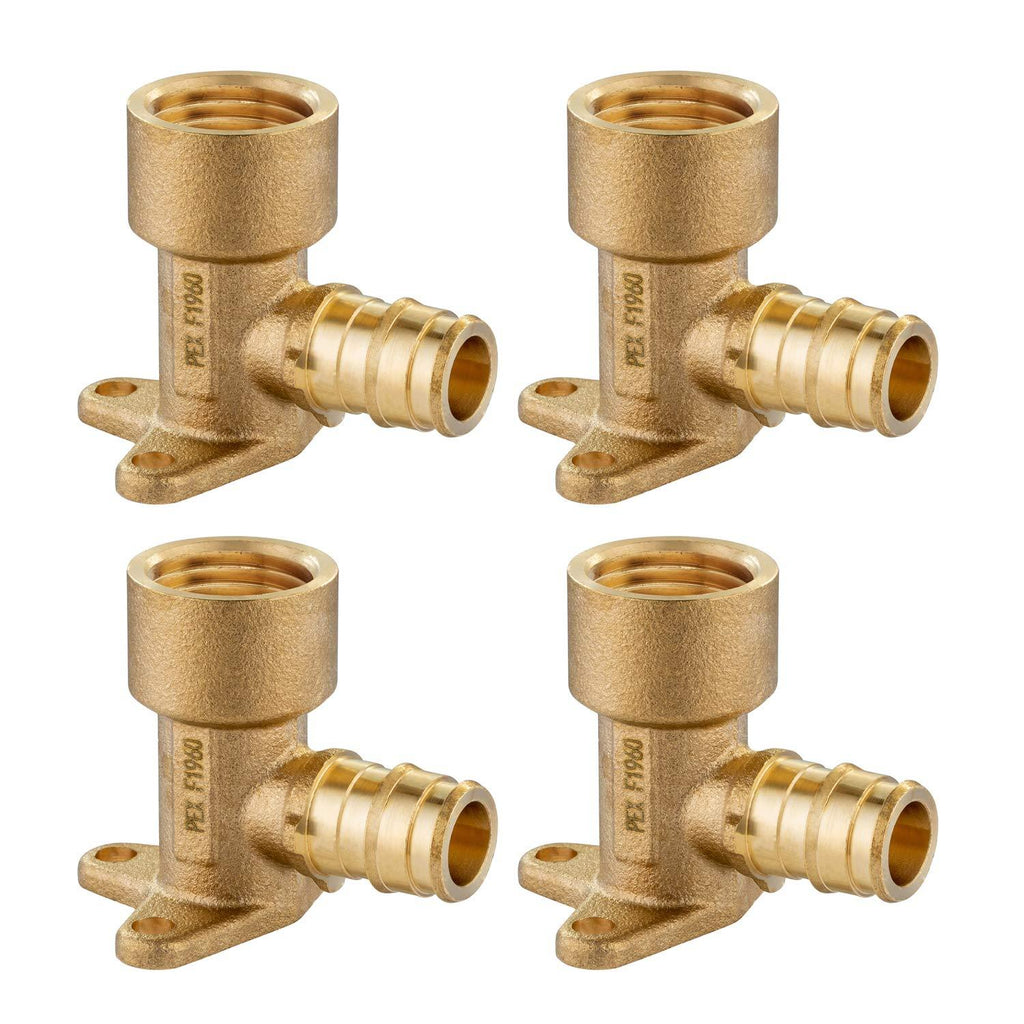 (Pack of 4) EFIELD Pex A Expansion Fitting 1/2"x 1/2" Female NPT Drop-ear Elbow,F1960 LEAD FREE-4 Pieces - NewNest Australia