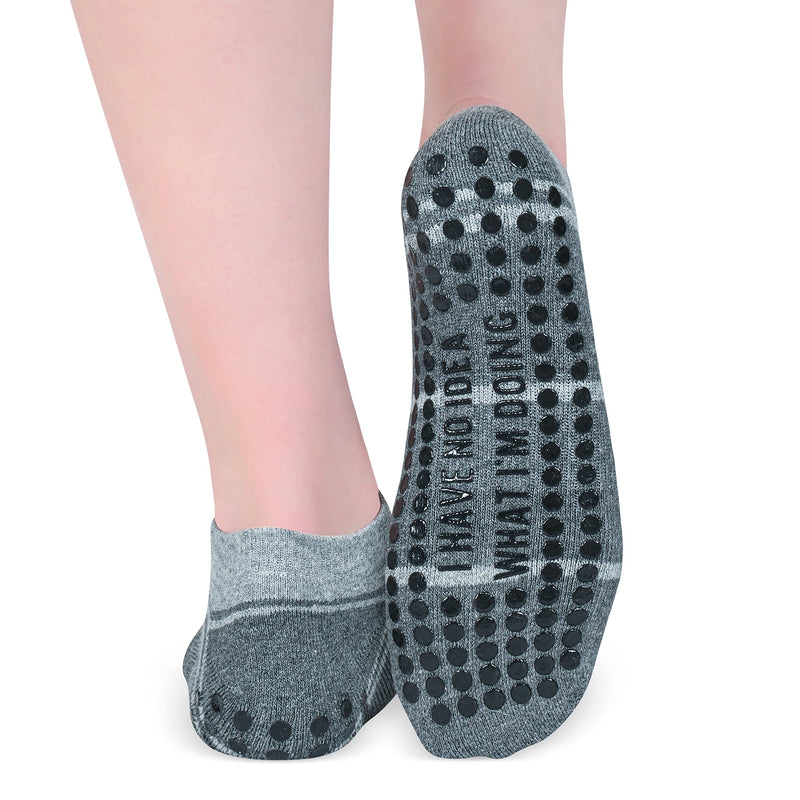 Sticky Grip Socks for Barre, Pilates, Lagree, Yoga, Dance - Life By Lexie Non Slip Women's Socks No Idea - NewNest Australia