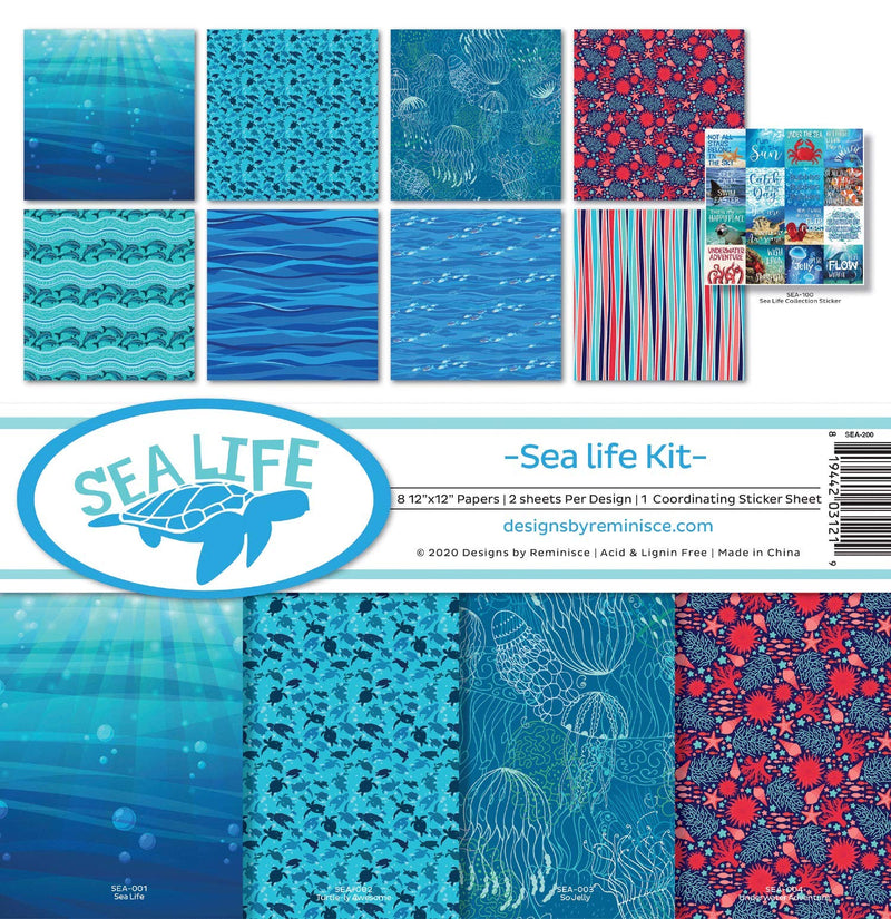 Reminisce Sea Life Collection Scrapbook Kit Paper Crafts, Multi Color Palette - NewNest Australia