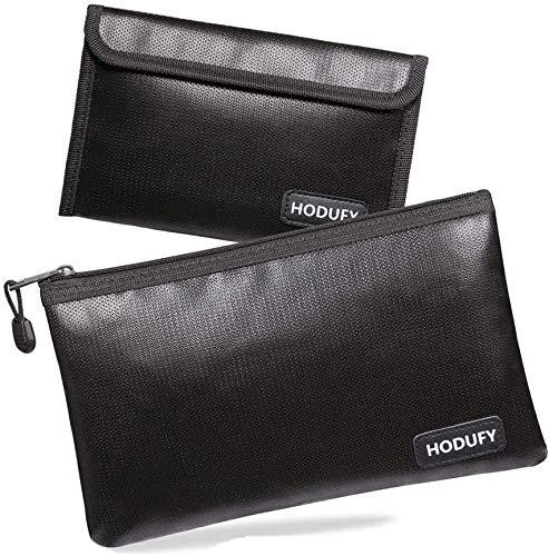Hodufy Fireproof Money Bag, 10.6"x6.7" Fireproof and Waterproof Cash Bag, 5" x 8" Small Fireproof Bag, Fireproof Bank Bag, Fireproof Safe Storage Pouch Envelope for Document, Bank Deposit,Passport - NewNest Australia