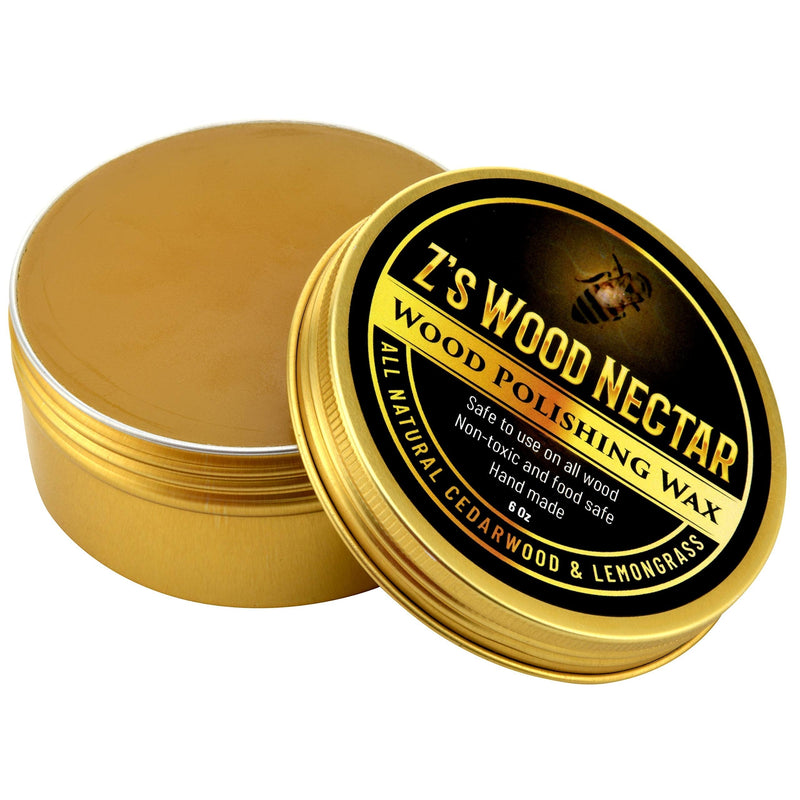 Z's Wood Nectar All Natural Beeswax Furniture Polish & Conditioner (6oz), Made with Tung Oil, Beeswax, & Carnauba Wax - Great on Damaged & Untreated Wood, Sent-CedarWood LemonGrass CedarWood LemonGrass - NewNest Australia