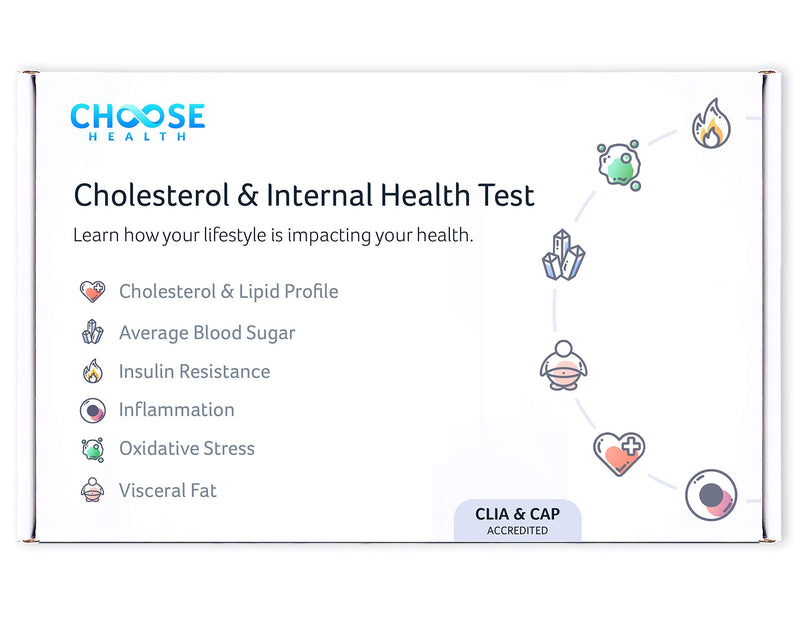 Choose Health 6-in-1 Health Test | Cholesterol & Lipids Test Kit | Avg Blood Sugar, a1c | Insulin Resistance, Pre Diabetes Testing Kit | Inflammation Test & More | not Avail in MA, NY, RI - NewNest Australia