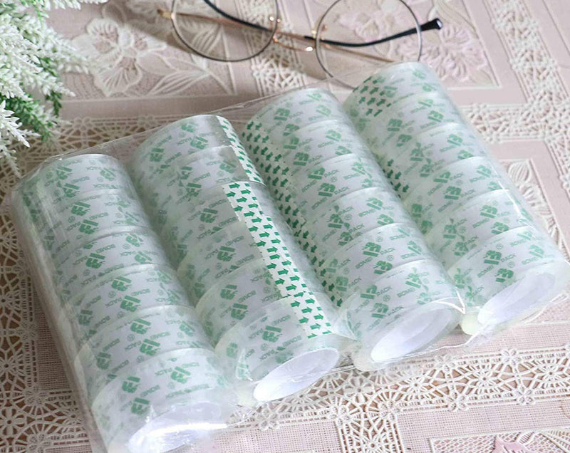 Crystal Clear Transparent Tape Refills Rolls for Dispenser, 24 Rolls Value Pack, 3/4 in x 1000 in,1 inch Core, Gift Wrapping Tape for Office, School and Home, BOMEI PACK 24Rolls - NewNest Australia