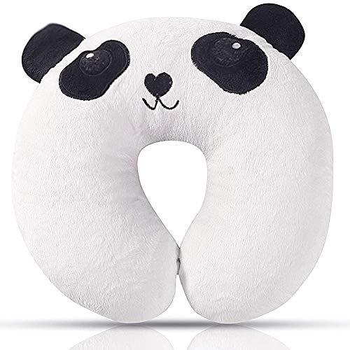 Cute Neck Travel Pillow for Kids, Support Kid's Head, Chin While Sleeping at Car Seat, Stroller, Airplane, Bus Travelling, Soft U Shaped Animal Neck Support Pillow for Toddlers, Panda - NewNest Australia