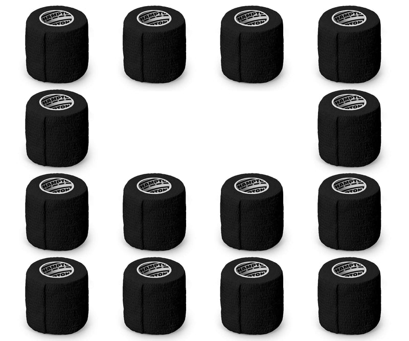(14-Pack) 2” x 5 Yards | Black Self Adhesive Bandage Wrap – Breathable Self Adherent Wrap for People & Pets - Athletic Elastic Cohesive Bandage for Sports Injury: Ankle, Knee & Wrist sprains - NewNest Australia