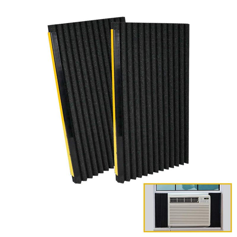 LBG Products Window Air Conditioner Foam Insulation Panels,AC Side Insulating Panel Kit,2 Pack,Black, 17in High x 9in Wide x 7/8in Thick Black - NewNest Australia