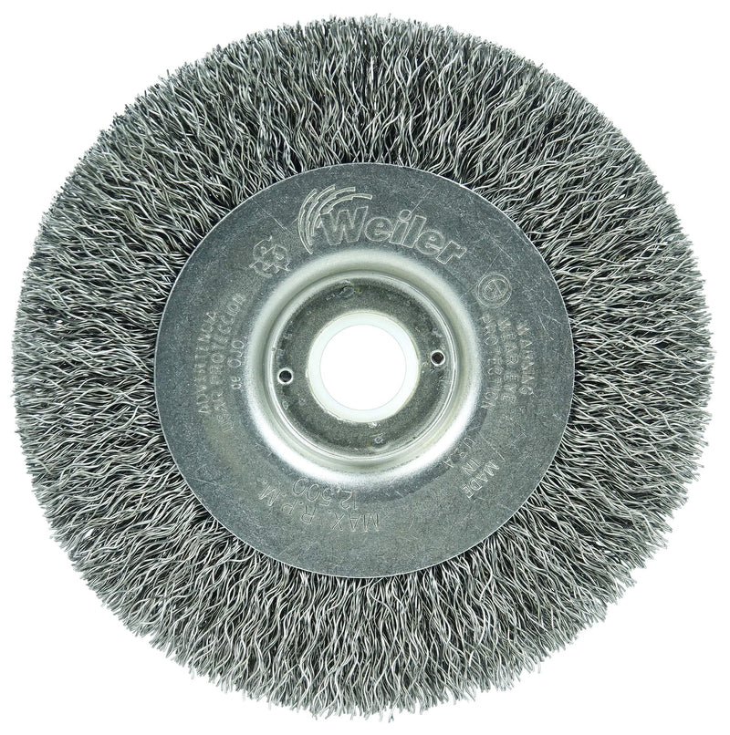 Weiler 00135 4" Narrow Face Crimped Wire Wheel.0118" Steel Fill, 5/8"-1/2" Arbor Hole, Made in The USA (Pack of 2) .0118 Wire Size 5/8"-1/2" - NewNest Australia