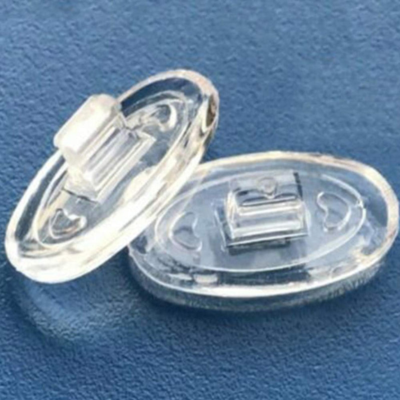 Eyeglasses Nose Pads 15mm 6 Pairs Oval Pushin Nose Pieces Push in Soft Silicone Slide in Nose Pads Nosepads for Eye Glasses Eyeglasses Sunglasses 15mmx8mm - NewNest Australia