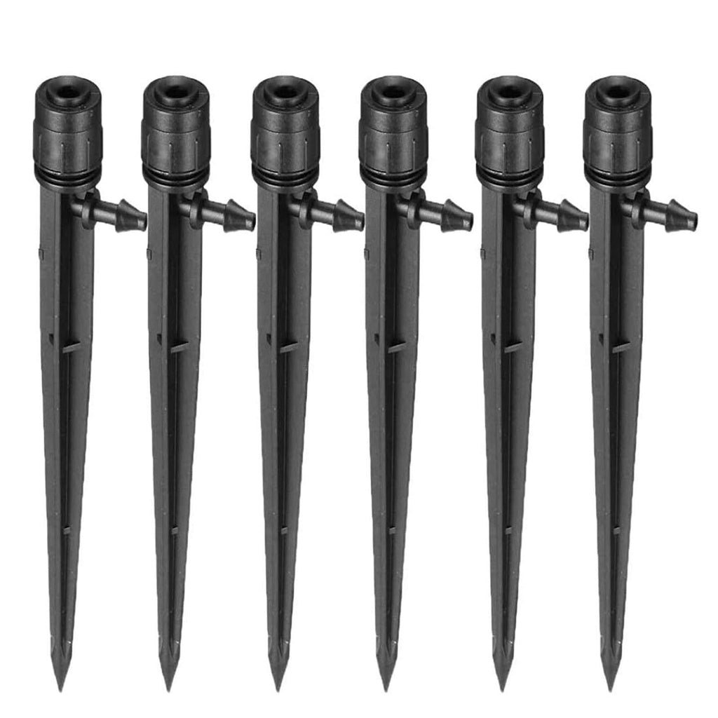 Lxcom Lighting Irrigation Drippers Drip Emitters Micro Spray Adjustable 360 Degree Full Circle Pattern Water Flow Irrigation Drippers Drip System Parts Drip Irrigation, 50 Pack(Black) - NewNest Australia