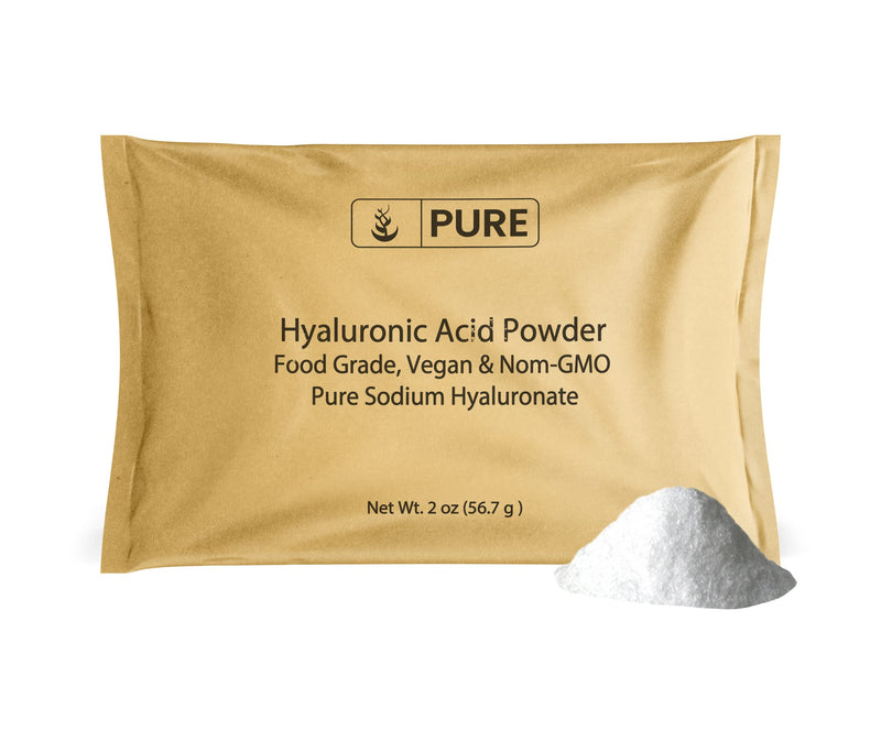 Hyaluronic Acid Powder (2 oz) Food & Cosmetic Grade, Naturally Sourced, Non-GMO & Gluten-Free, Vegan, Made in USA 2 Ounce (Pack of 1) - NewNest Australia