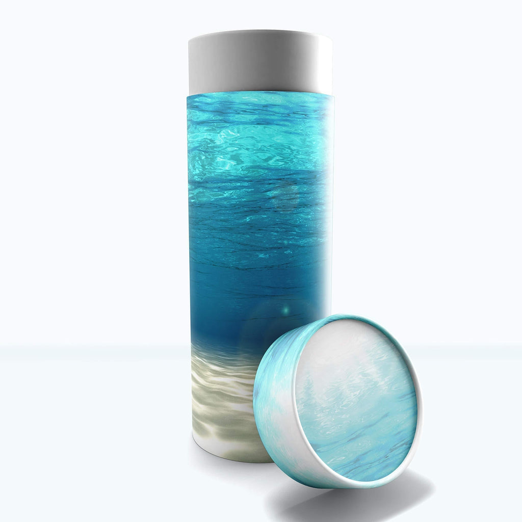 NewNest Australia - Oceanic Cremation Urn Biodegradable & Eco Friendly Cremation Urns for Adult Ashes, Burial Urns, Scattering Tube for Ashes, Scattering Urns for Human Ashes Adult Oceanic Large / Adult 