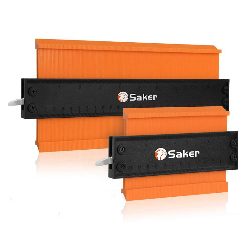 Saker Contour Duplication Gauge-Adjustable Lock -Precisely Copy Irregular Shape Duplicator -Irregular Welding Woodworking Tracing - Must Have Tool for DIY Handyman, Construction(10 Inch+5 Inch) Orange - NewNest Australia