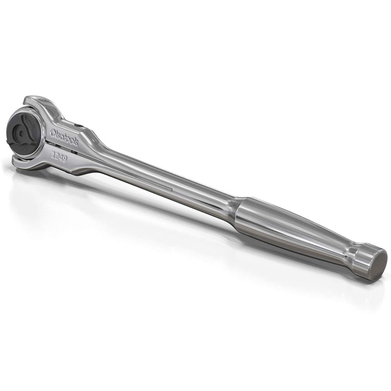 Olsa Tools 3pc Swivel Head Ratchet 3/8-Inch Drive | 90 Tooth Round Head | Swivel Ratcheting Wrench for Professional Mechanics | Premium Roto Swivel Wrench Quality Ratchet | Swivelling Ratchet Grey - NewNest Australia