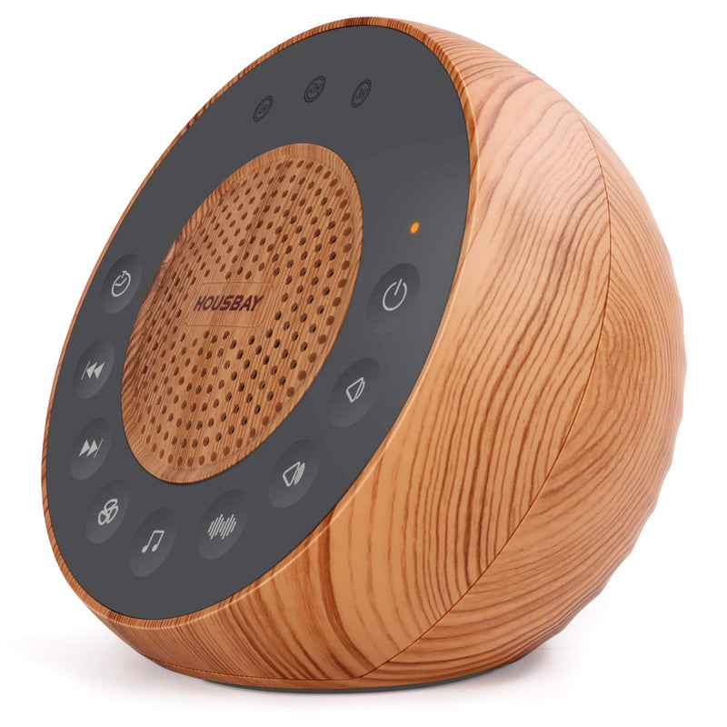 Housbay White Noise Machine with 31 Soothing Sounds, 5W Loud Stereo Sound, Auto-Off Timer, Adjustable Volume, Sleep Sound Machine for Baby, Kid, Adult -Wood Grain - NewNest Australia