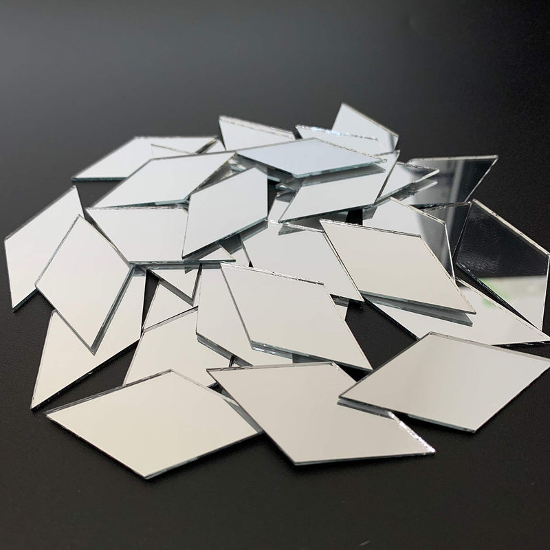NUO RUI 60 Pcs 2" Diamond Shape Mirror Mosaic Tile for Craft Art Projects - NewNest Australia