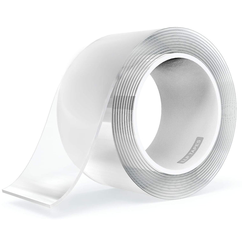 LLPT Double Sided Nano Tape 2 Inch x 33 Feet Strong Mounting Tape Heavy Duty Gel Tape Clear Traceless Washable Removable No Residue for Home Office Store Deco Card Poster Photo Wall (SN233) 2" x 33 Feet - NewNest Australia