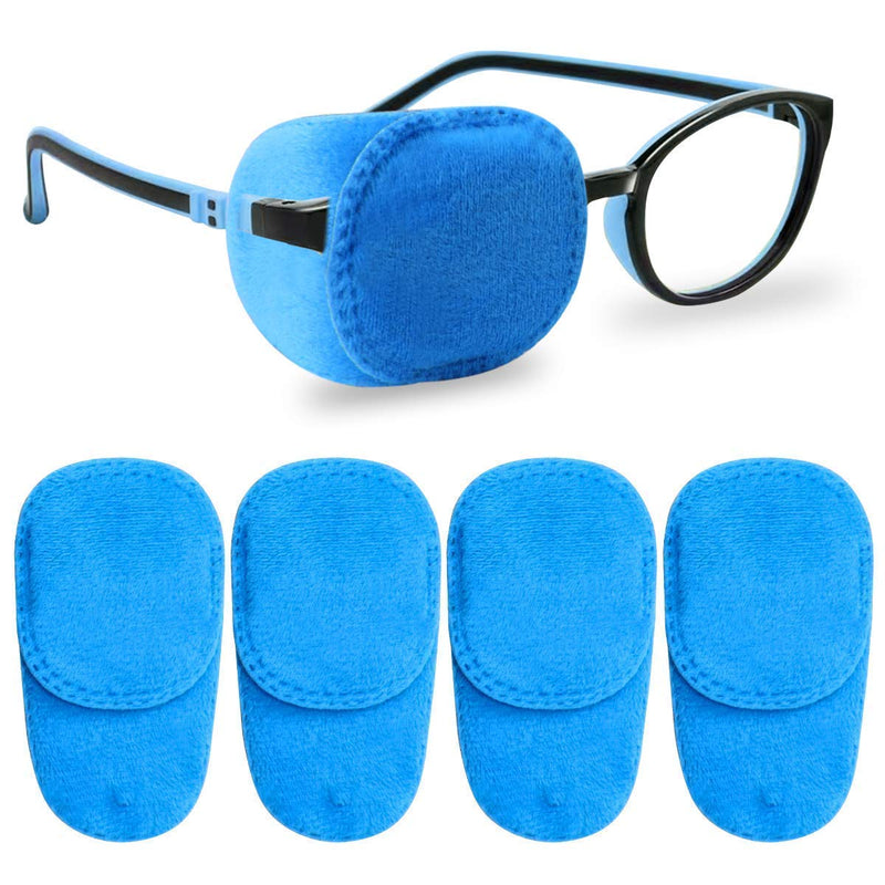 4 Pack Eye Patches for Kids Girls Boys, Right & Left Eye Patch for Glasses, Lazy Eye Patch for Children Treating Lazy Eye Amblyopia Strabismus and After Surgery… (Blue) (Blue) Blue - NewNest Australia
