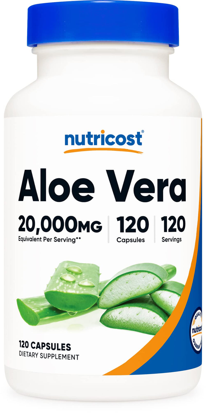 Nutricost Aloe Vera 20,000mg, 120 Capsules - Gluten Free, Non-GMO, Vegetarian Friendly (100mg of 200:1 Extract) - NewNest Australia
