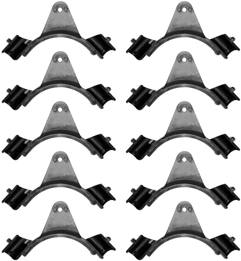 Highcraft PXBND12-10 PEX Bend Support 1/2 in, Wall Mount Tubing Pipe Hanger 90 Degree with Nail Plate, Polyethylene (10 Pack), Black 1/2 in. - NewNest Australia