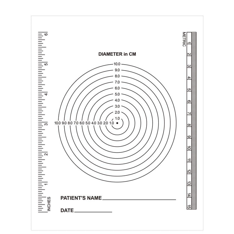 Edtape (Pack of 100) Wound Measurement Tools Wound Measuring Bullseye Guide Wound Measuring Ruler Medical Ruler Wound Measuring Tool Device Wound Measure Guide 100 Count (Pack of 1) - NewNest Australia