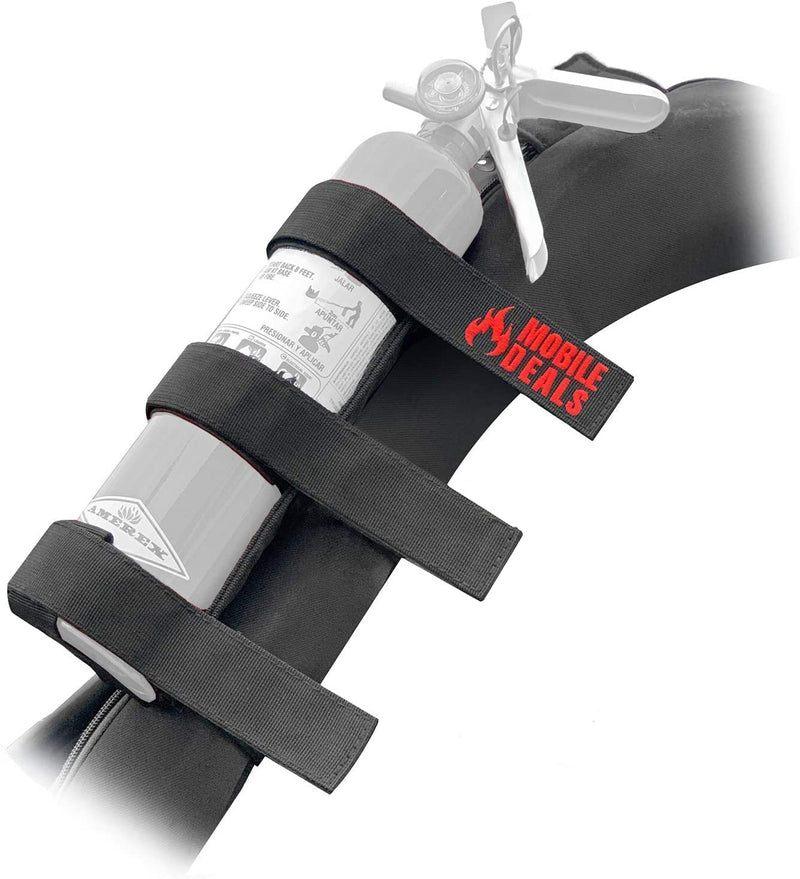 Mobile Deals Fire Extinguisher Adjustable Roll Bar Holder Mount Bracket compatible with Jeep Wrangler Unlimited, CJ, JK, TJ, Rubicon - Durable Strap Vehicle Accessory/FIRE EXTINGUISHER NOT INCLUDED - NewNest Australia