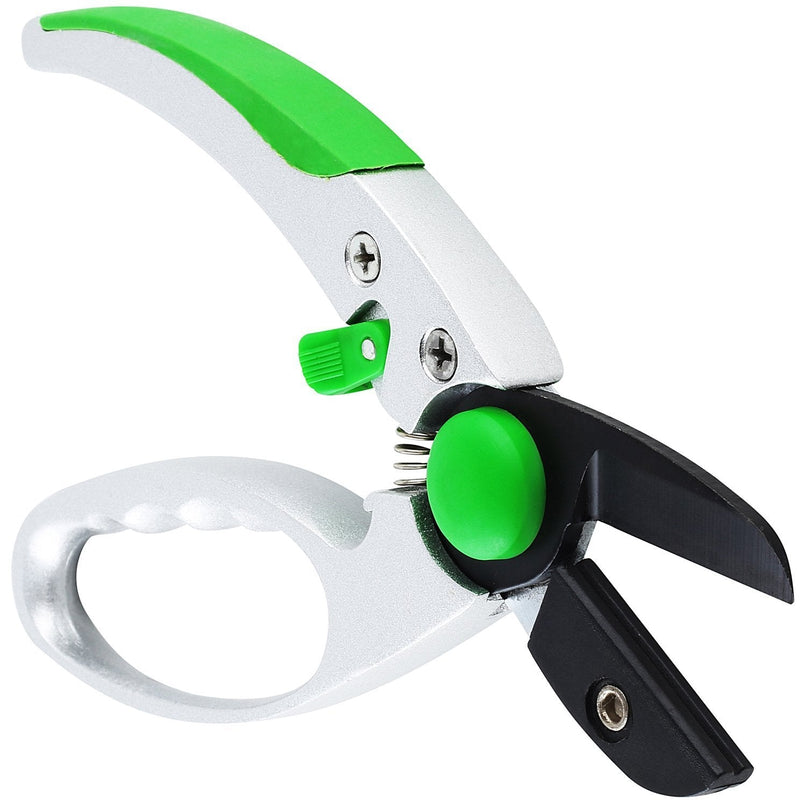 WilFiks Garden Anvil Pruning Shears - 8" Smooth Action Hand Pruner - Secateurs Steel Gardening Scissors with Comfortable Handle and Shock Absorbing Spring - Branch, Stem and Tree Trimmer Hand Tool - NewNest Australia