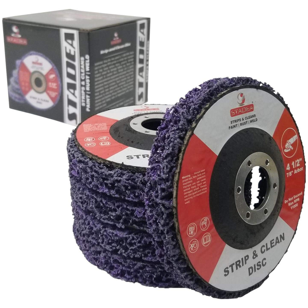 Stadea SDA102K Strip Clean Disc 4-1/2" Paint Rust Weld Stripper Remover Stripping Disc for Angle Grinder - Pack of 5, 7/8" Arbor - NewNest Australia