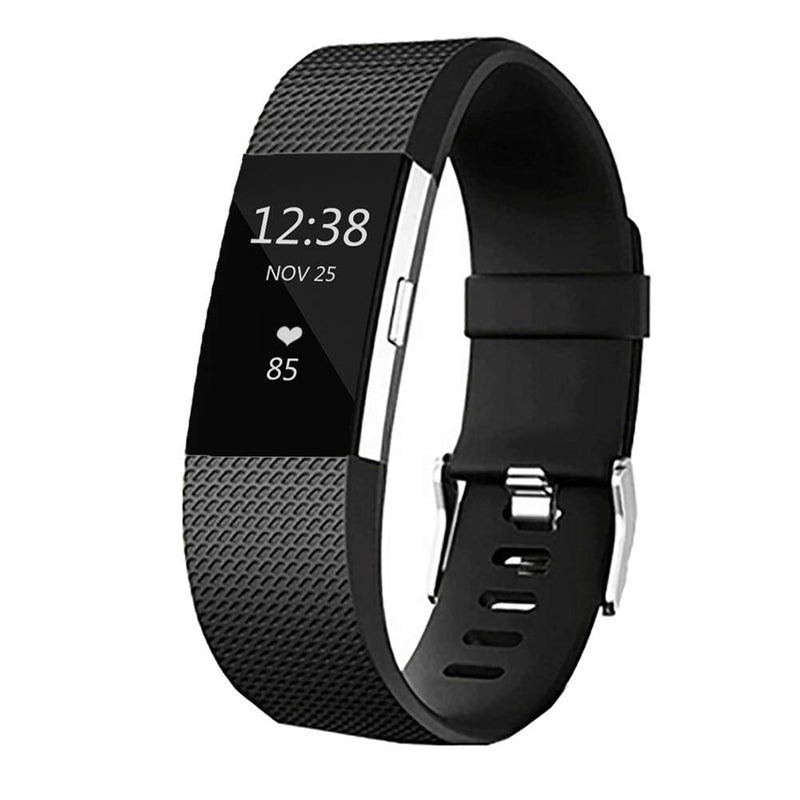 Replacement Bands for Fitbit Charge 2, Silicone Adjustable Classic Bands for Fitbit Charge 2,Women Men Black Large - NewNest Australia