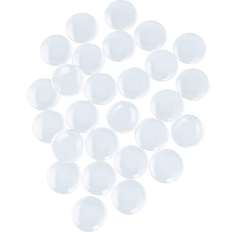 HAUTOCO 27pcs 35mm Clear Glass Cabochons 1 3/8" Inch Glass Dome Cabochon Tiles, Non-calibrated Round for DIY Cameo Photo Jewelry Making 1 3/8 Inch/35mm-27pcs - NewNest Australia