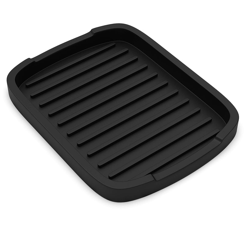 ZAPPOWARE Silicone sponge holder -soap tray - 5.9" X 4.33" (Black) Black 5.9" X 4.33" (1 pcs) - NewNest Australia